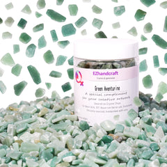 EZhandcraft green aventurine chips 1lb closeup for bulk crafting projects.