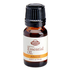 Fabulous Frannie Anise essential oil in amber bottle for purity and aroma.