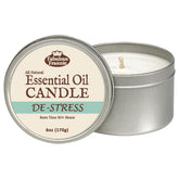Fabulous Frannie De-Stress candle unlit display for calm prep
