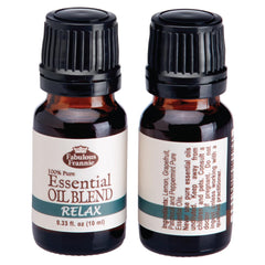 Fabulous Frannie Relax oil in amber bottle with euro dropper for precise use.