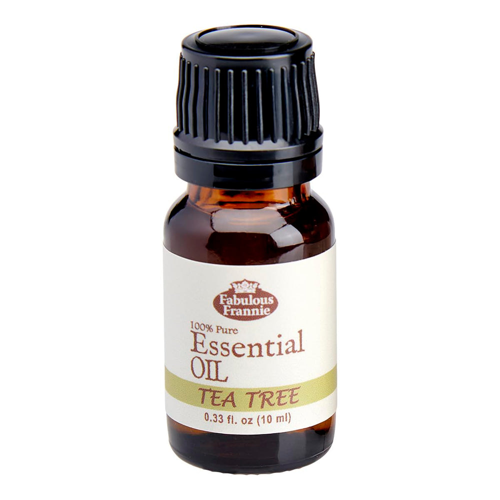 Fabulous Frannie Tea Tree amber bottle with euro dropper cap for precise dosing.