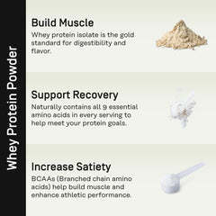 Factor Form Vanilla whey powder bottle with scoop for quick nutrition