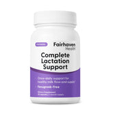 Fairhaven Health Complete Lactation Support bottle front view for daily breast milk support