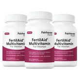 Fairhaven Health FertilAid for Women bottle front, potential support for cycle regularity.