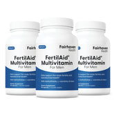 Fairhaven Health FertilAid for Men bottle front shows two-in-one fertility support.