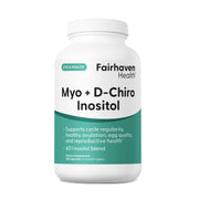 Fairhaven Health bottle of Myo-Inositol and D-Chiro Inositol for easy daily use.