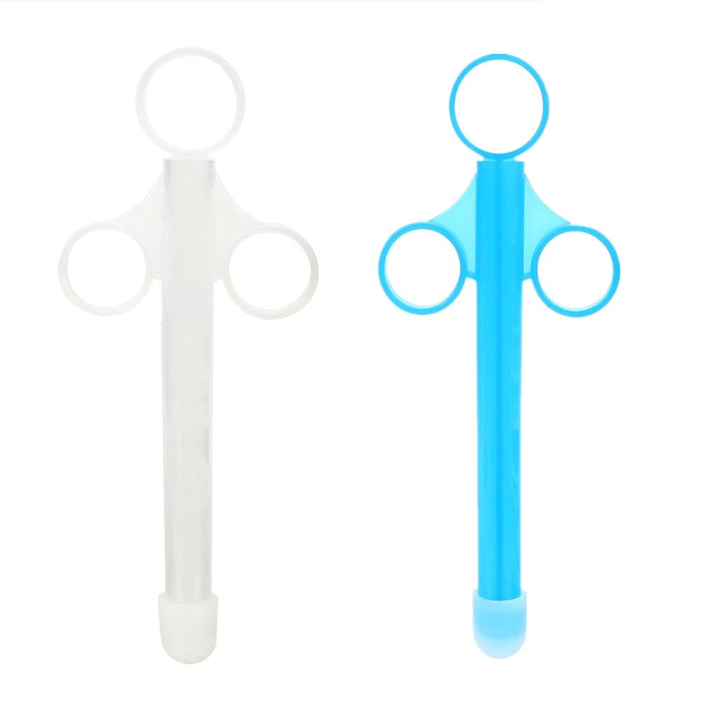 Famolay lube applicator blue cap for one-handed use and comfort