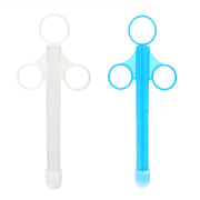 Famolay lube applicator blue cap for one-handed use and comfort