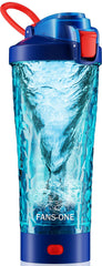 Fans-One electric shaker bottle with lockable lid for leak-free transport