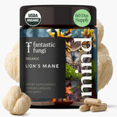 Fantastic Fungi Lions Mane bottle promotes daily focus and mental clarity.