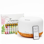 Farazza 500ml diffuser in brown with wood-grain finish for quiet aromatherapy use