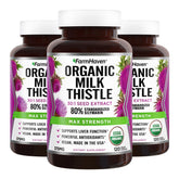 FarmHaven Milk Thistle bottle front showing organic supplement for daily liver support.