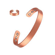 FASCIO copper magnetic bracelet close-up showing durable finish and strong magnets for daily wear.