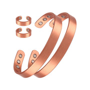 FASCIO copper magnetic bracelet for women, front view on wrist, stylish daily wear.