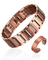 Fashtour 3X copper bracelet close-up highlighting solid copper and sleek magnets