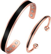 Fashtour copper magnetic bracelet front view, durable magnets for daily wear.