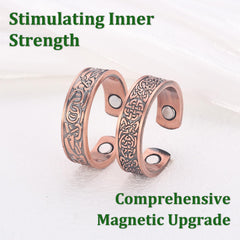 Fashtour copper magnetic ring, copper-detail close-up shows pure material.