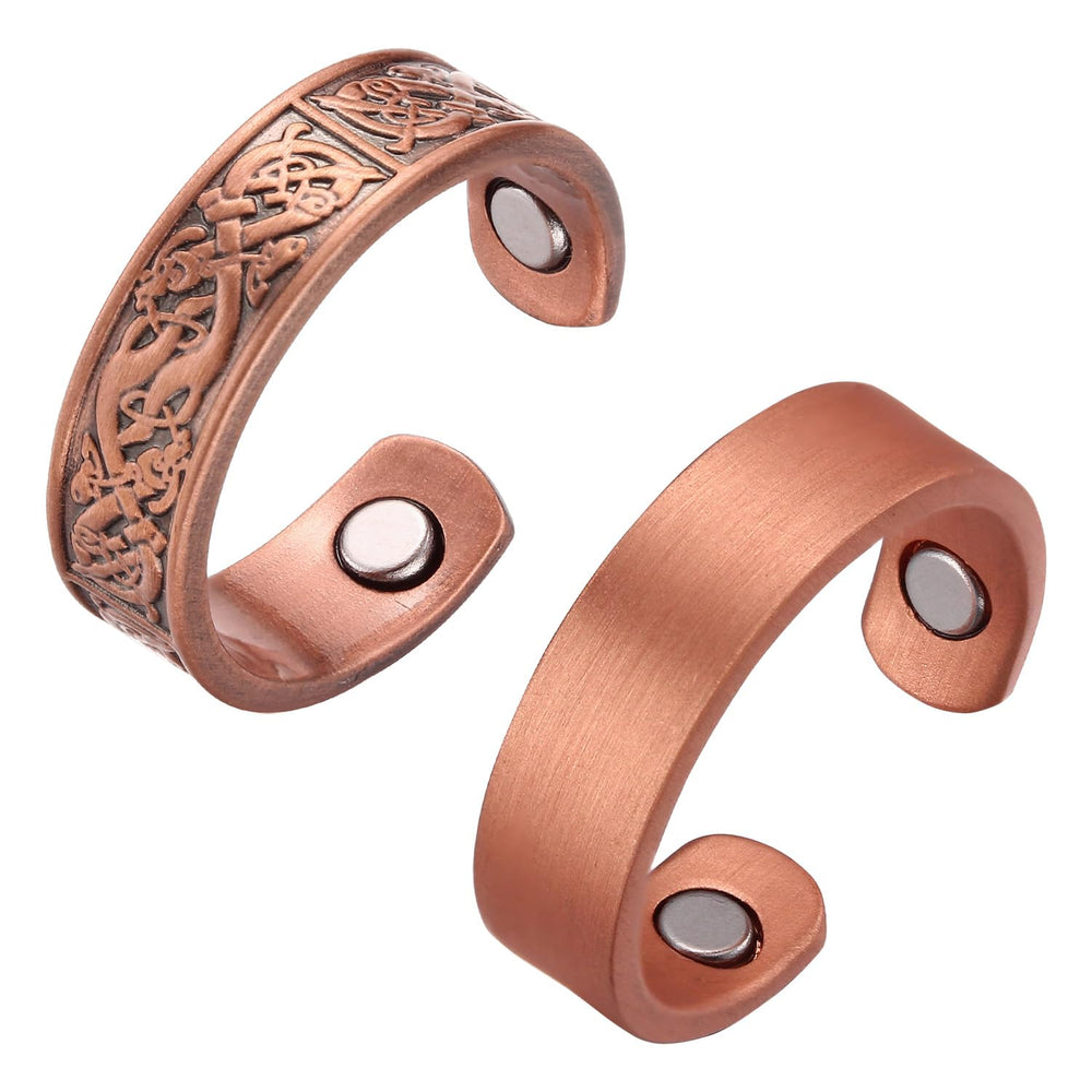 Fashtour copper magnetic ring front view for everyday style and potential comfort.