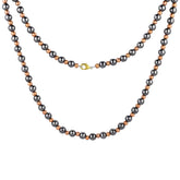 Fashtour magnetic hematite necklace with 8mm beads for a bold everyday look.