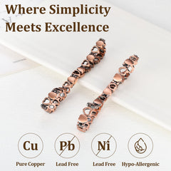 Fashtour 99.99% pure copper craftsmanship for durable, skin-friendly wear