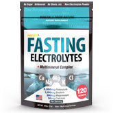 FAST LYTE bottle with label showing unflavored electrolyte powder for fasting.