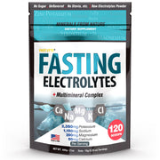 FAST LYTE bottle with label showing unflavored electrolyte powder for fasting.