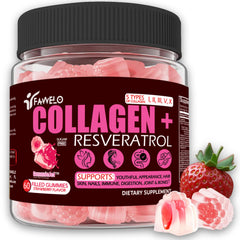 Fawelo Multi Collagen Gummies bottle showing daily beauty support for skin, hair, and nails