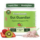 Feel Goods Gut Guardian strawberry kiwi powder tub supports digestive comfort.