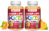 The Feel Great Vitamin Company Kids DHA gummies bottle highlighting citrus flavor for daily support