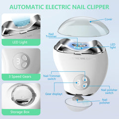 Feiezade cordless nail clipper with rechargeable battery for on-the-go use