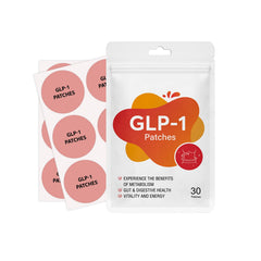 Fekux GLP1 patch packaging shows a 30-day supply for daily wellness routines.