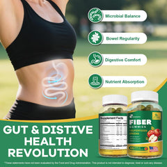 Femmetra apple-flavor gummies close-up for convenient daily fiber routine.