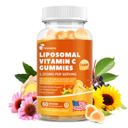 Femmetra liposomal vitamin C gummies bottle for convenient daily immune support.