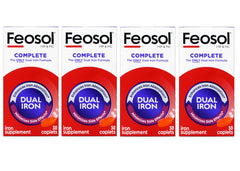 Feosol Bifera iron caplets bottle front offering convenient daily iron support.