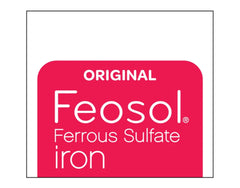 Feosol Original tablet closeup highlights 65 mg elemental iron per tablet.