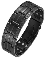 Feraco 3X Strength magnetic bracelet, outer view, stylish titanium steel wearable for daily wellness.