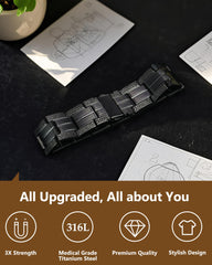 Feraco 3X Strength bracelet wrist-fit image, adjustable sizing tool included.