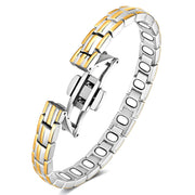 Feraco 5X Strength Magnetic Bracelet close-up magnets highlight power for daily wear.