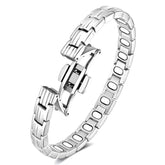 Feraco 5X-strength magnetic bracelet close-up showing powerful magnets for daily wear