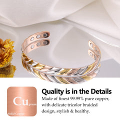Feraco 99.99% pure copper surface detail, hypoallergenic and durable.