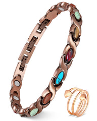 Feraco Bohemia gemstone infinity bracelet with turquoise for daily balance.