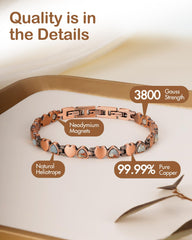 Feraco Bohemia gemstone infinity design bracelet for balanced style.