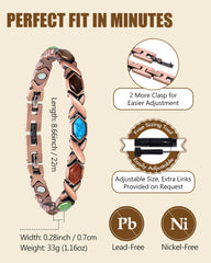 Feraco bohemia gemstone bracelet with turquoise gems showcases earthy elegance.