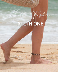 Feraco copper anklet with embedded magnets close-up
