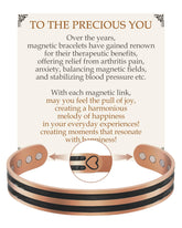 Feraco copper bracelet with 12 magnets, designed for daily wear and style.