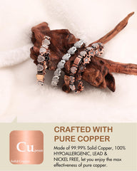 Folding clasp on Feraco copper bracelet enabling secure and comfortable wear