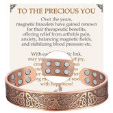 Feraco Life Tree copper bracelet closeup, durable daily wear.
