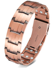 Feraco copper bracelet for men closeup highlights premium finish and daily comfort