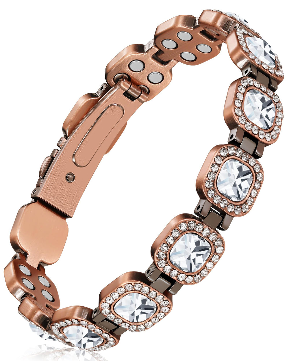 Feraco copper bracelet for women in full view, adds versatile elegance to daily outfits.