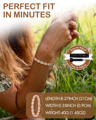 Feraco solid copper bracelet 99.99% copper, hypoallergenic and durable.